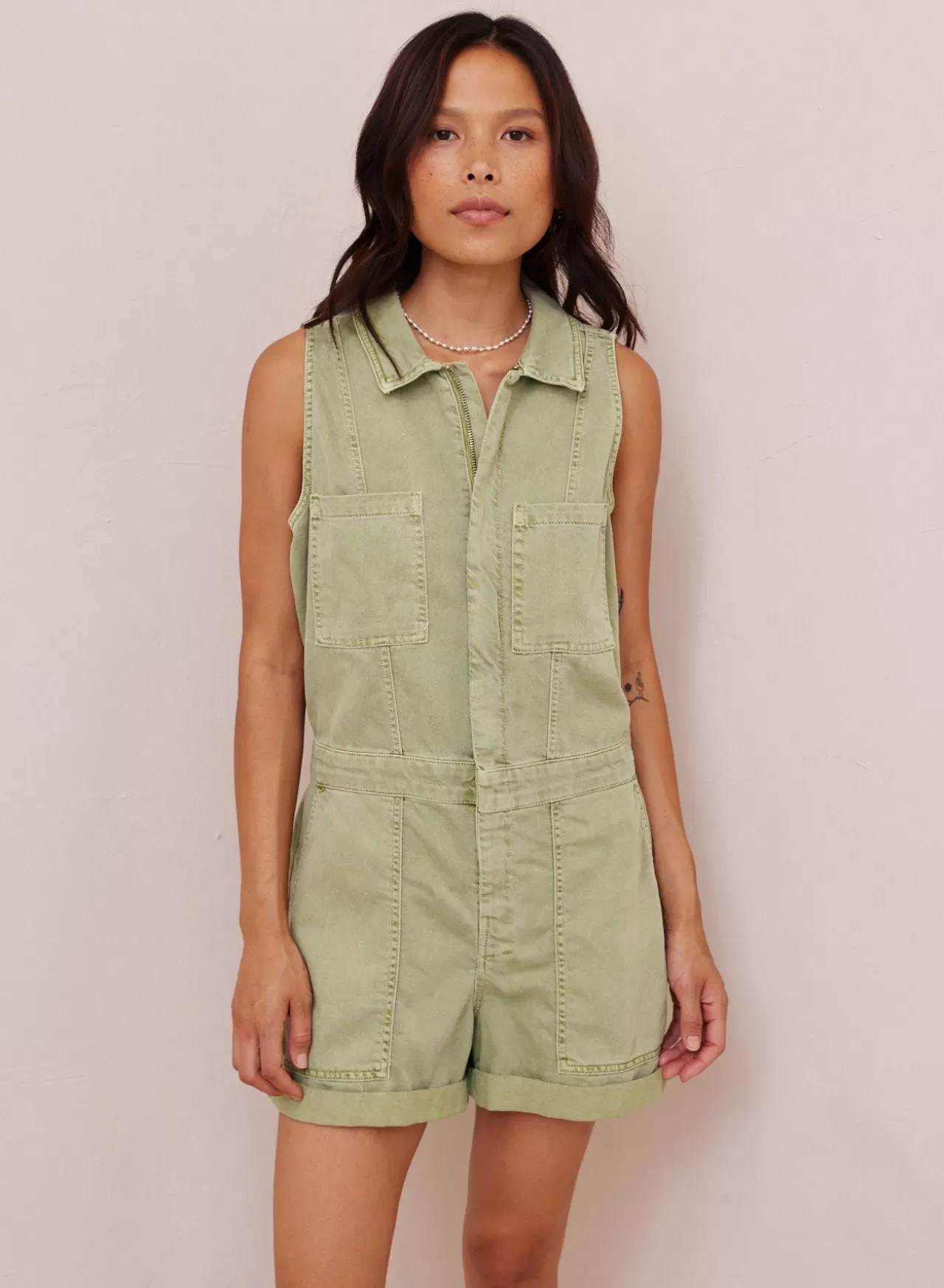 Bella Dahl Jumpsuits & Rompers^Berkley Utility Seam Jumper - Spring Olive