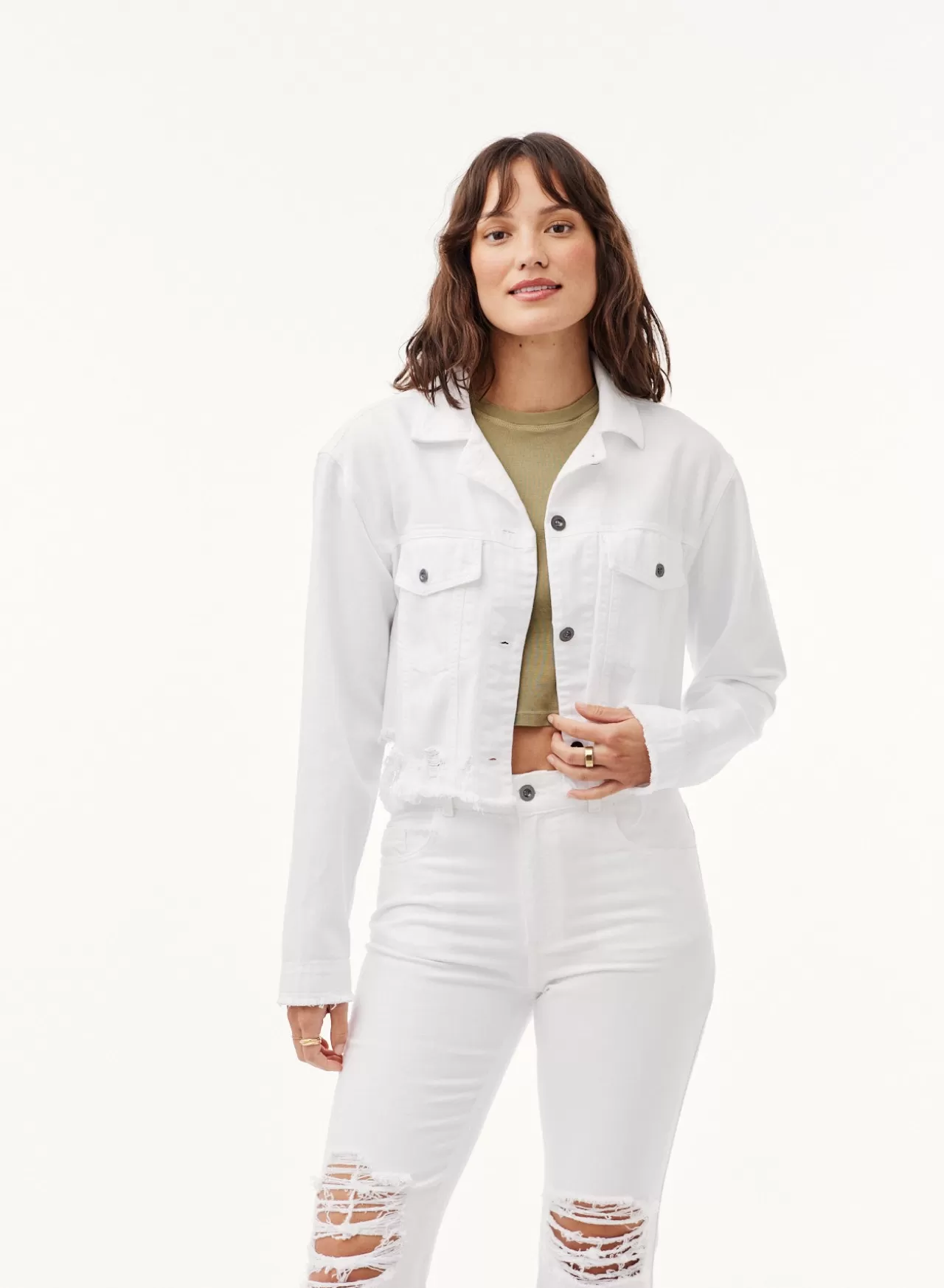 Bella Dahl Sweaters & Jackets^Billie Cropped Jacket - White