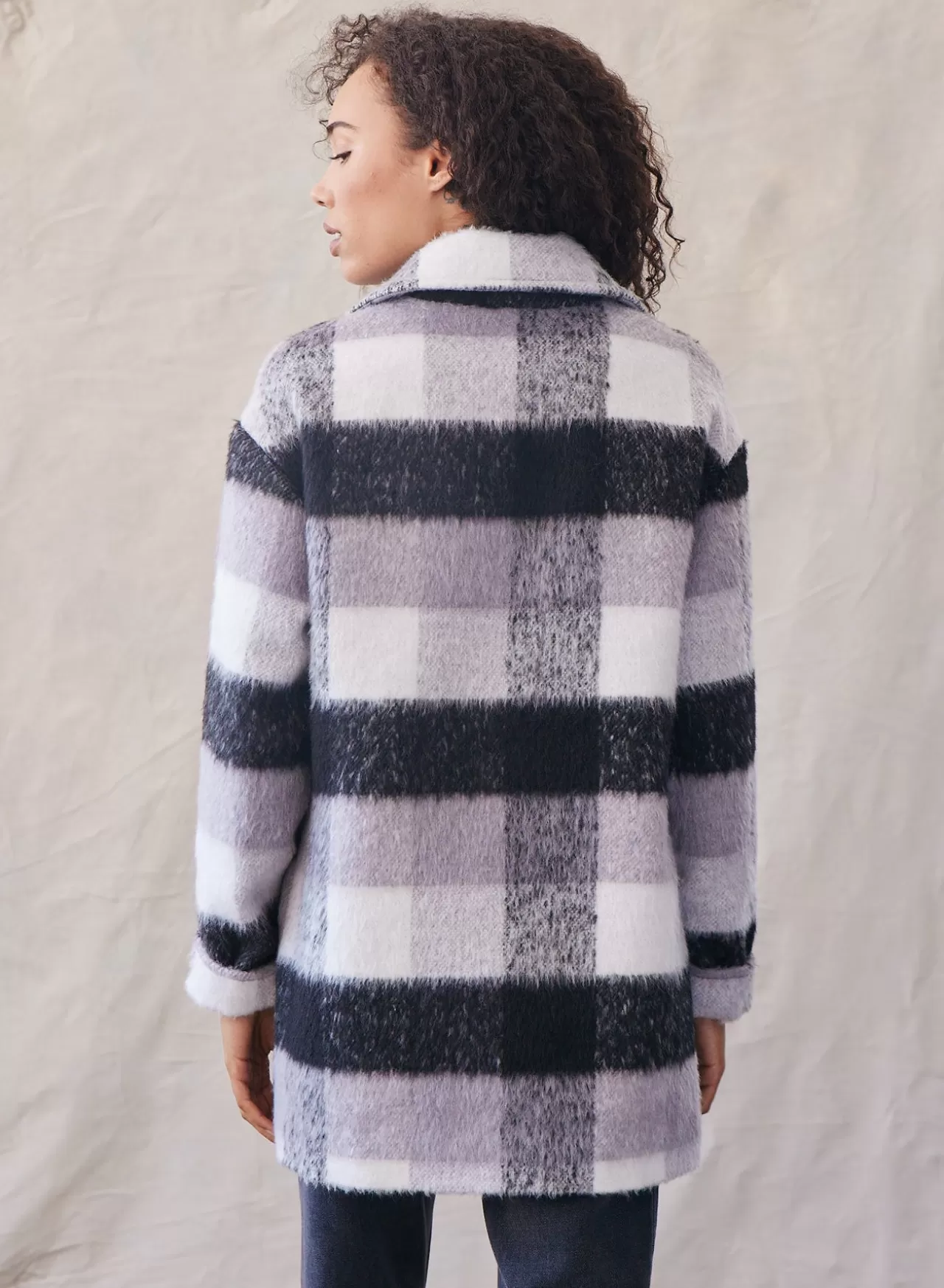 Bella Dahl Sweaters & Jackets^Black & Whitecoat Buffalo Check