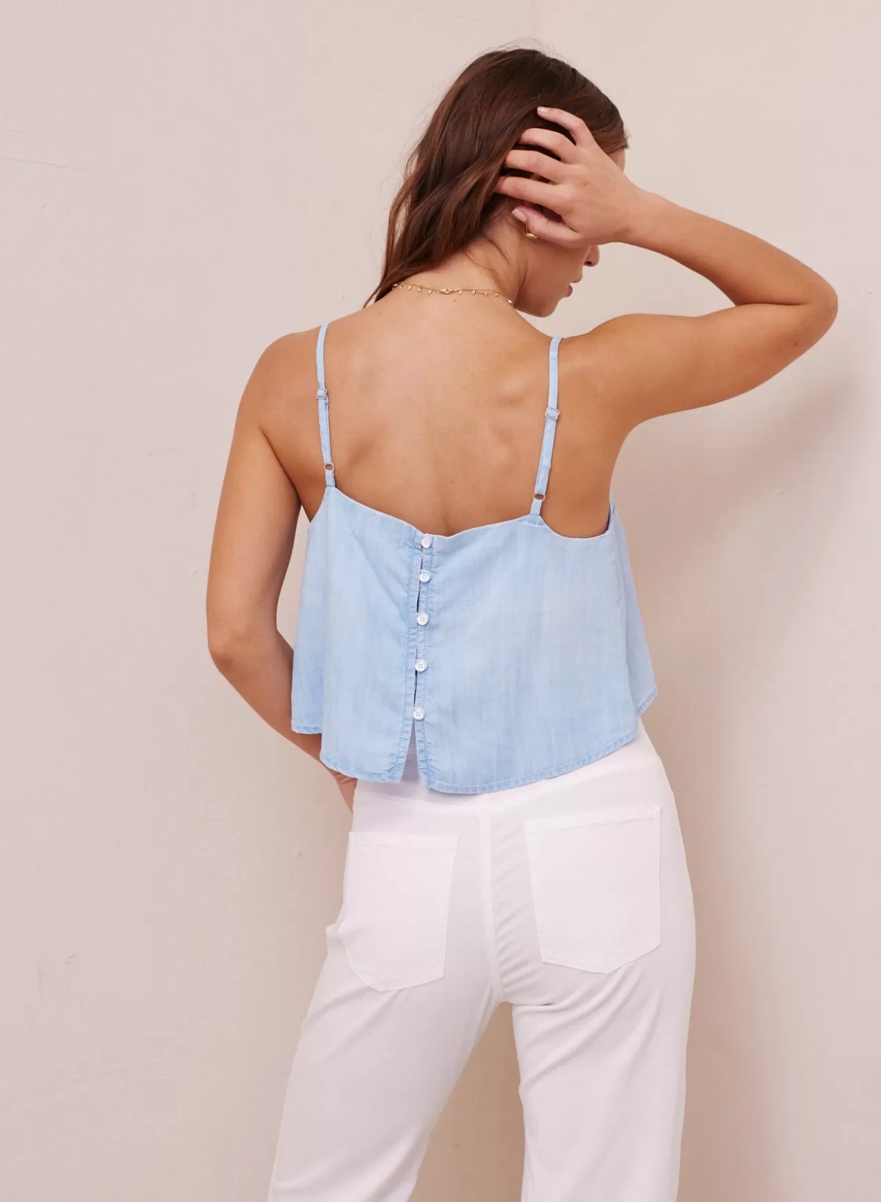 Bella Dahl Sleeveless^Button Back Cami - Paradise Wash