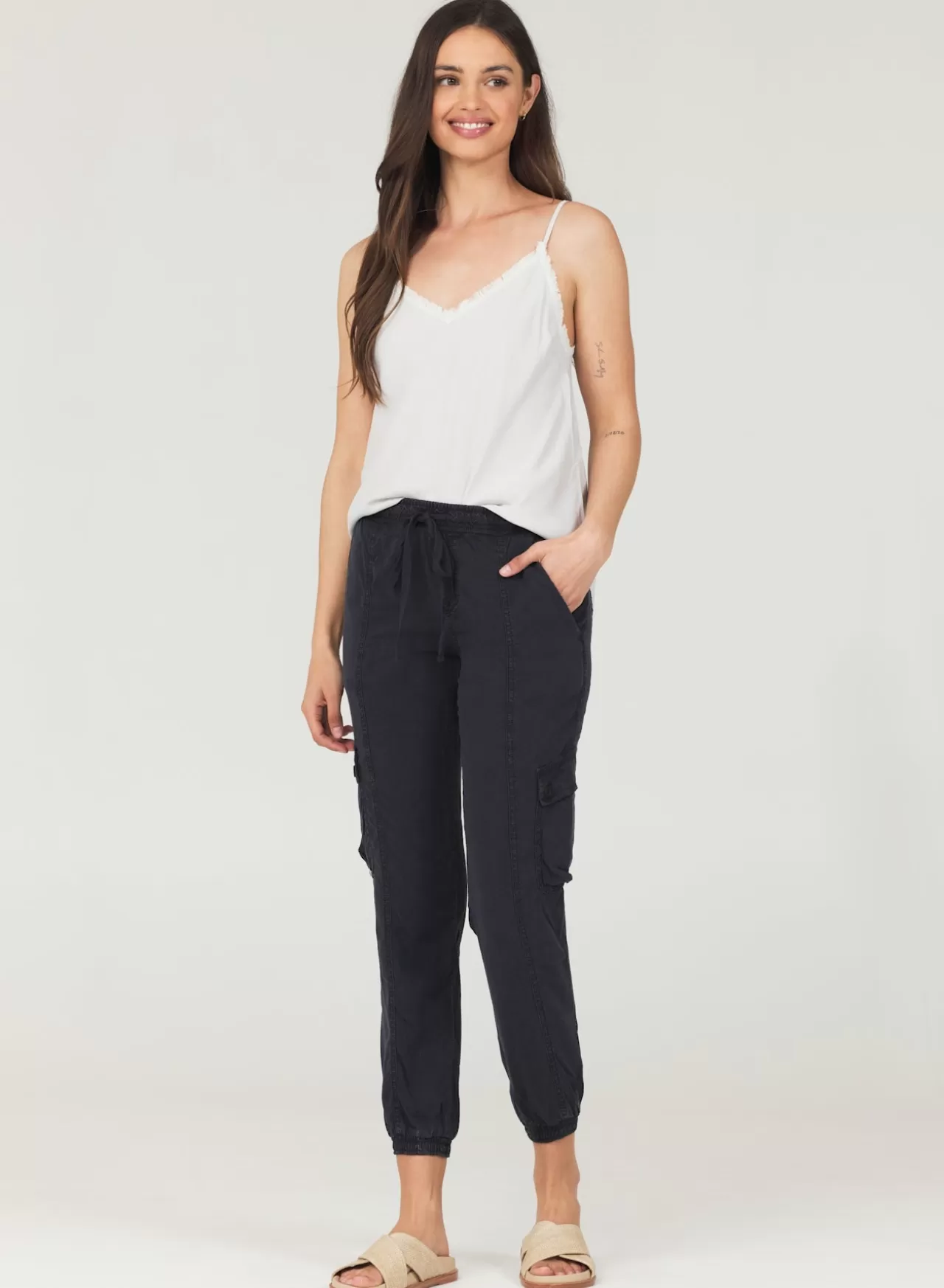 Bella Dahl Joggers^Cargo Track Pants - Black