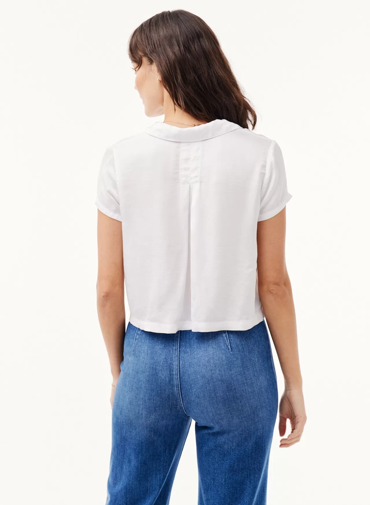 Bella Dahl Button Down^Cropped Button Down Shirt - White