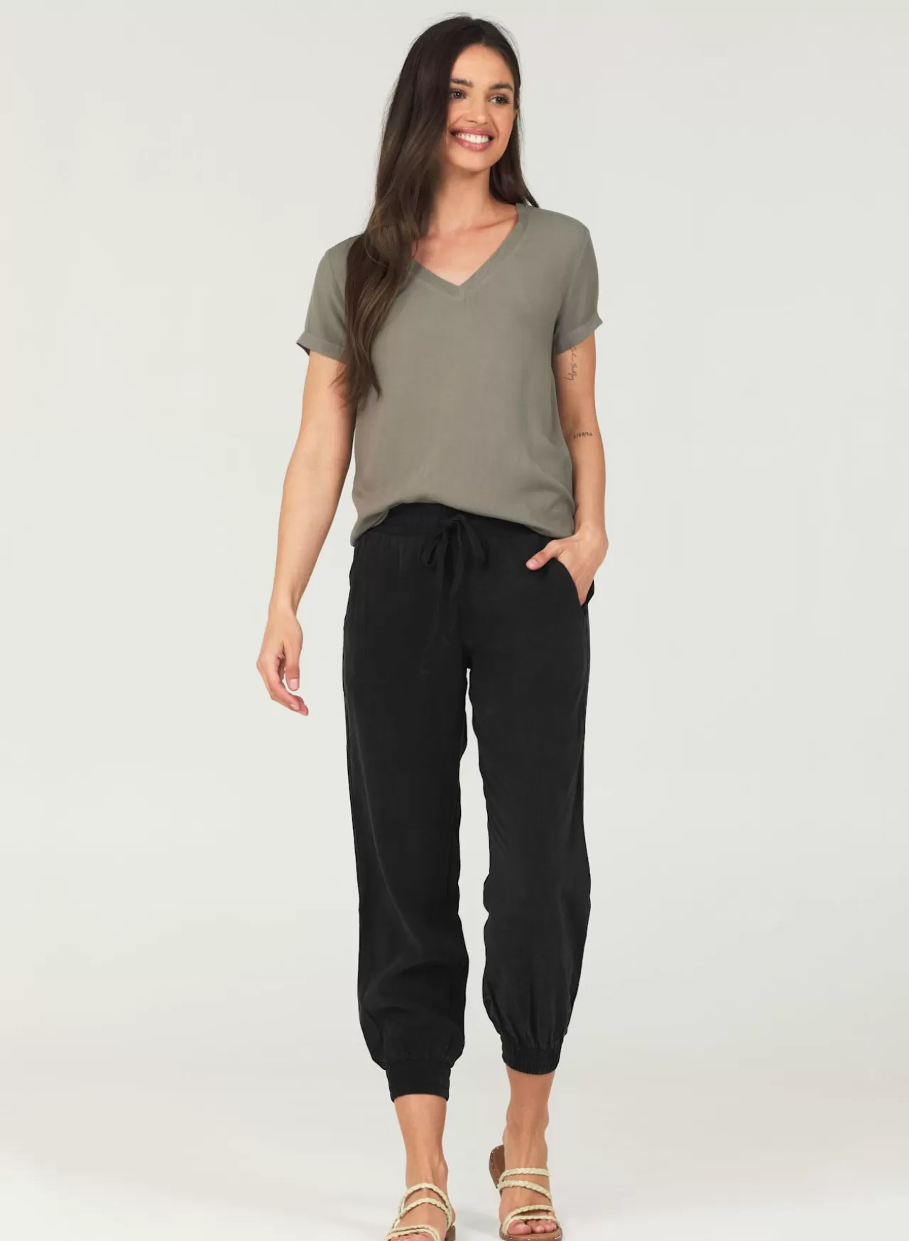 Bella Dahl Pants^Easy Drawstring Jogger - Vintage Black