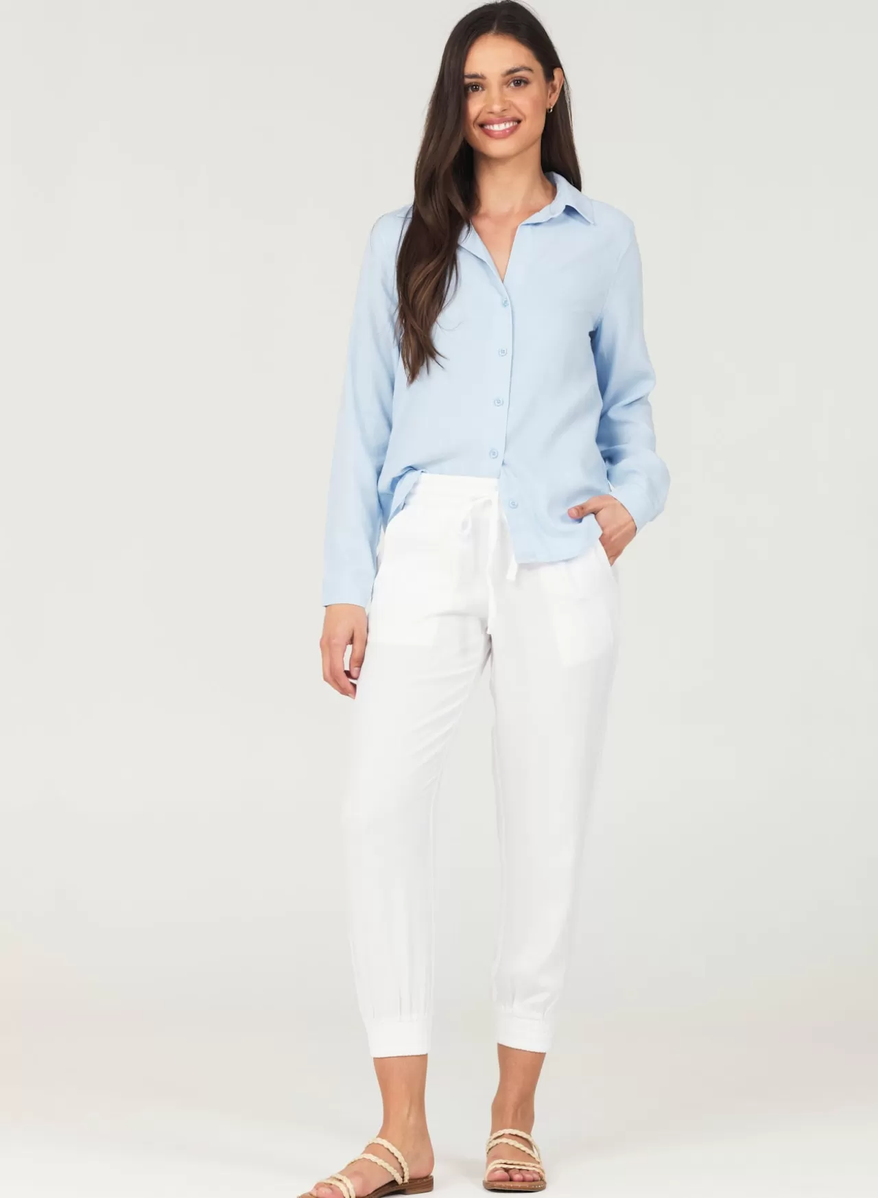 Bella Dahl Pants^Easy Drawstring Jogger - White