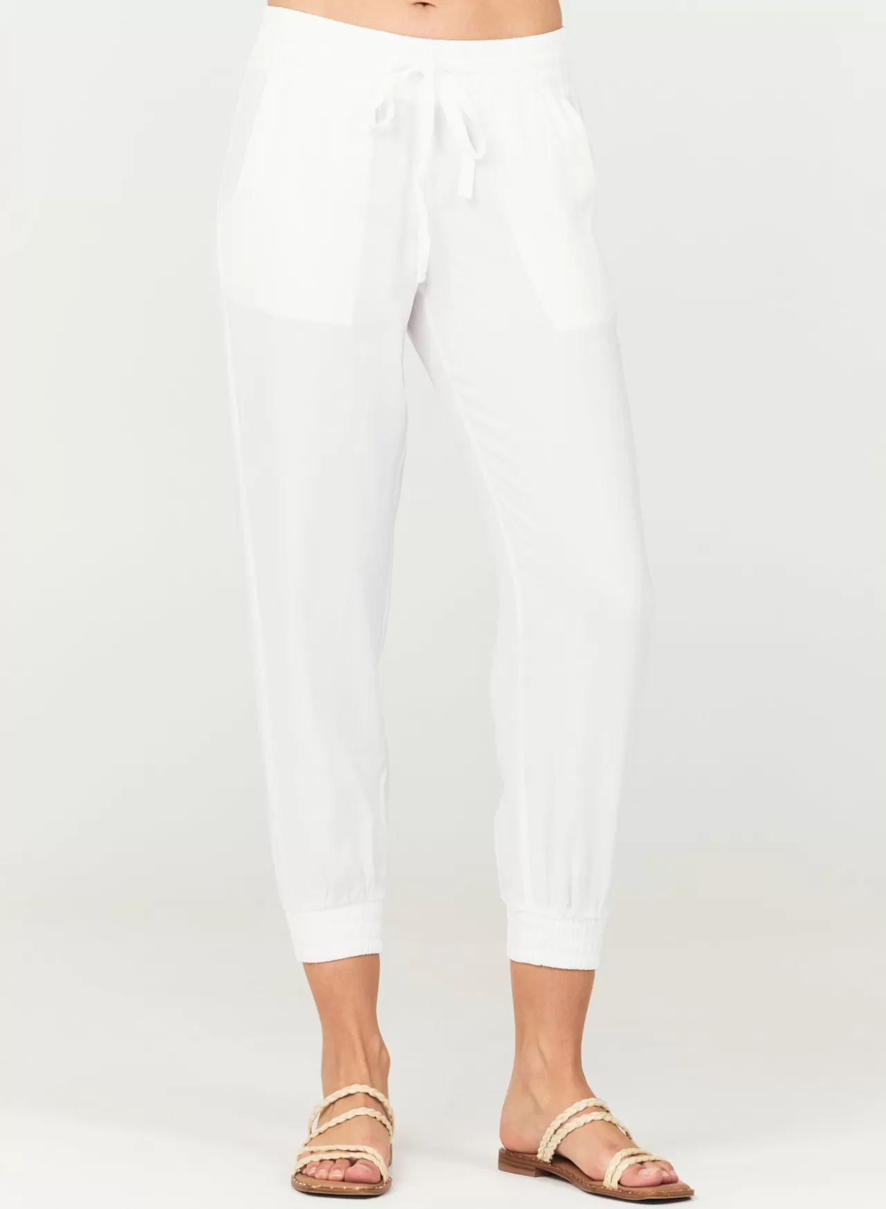 Bella Dahl Pants^Easy Drawstring Jogger - White