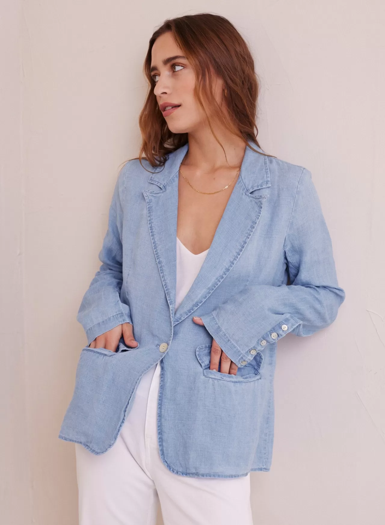 Bella Dahl Sweaters & Jackets^Easy Longline Blazer - Bayside Wash