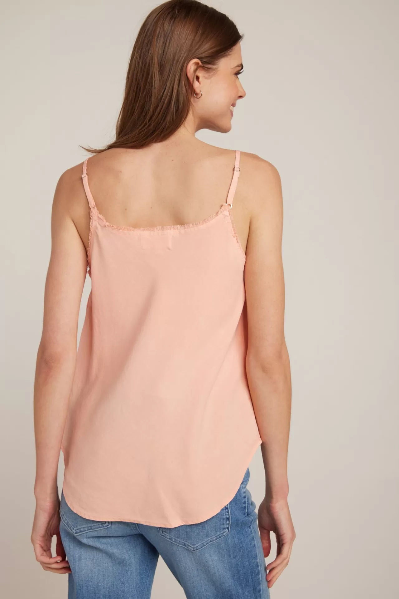 Bella Dahl Sleeveless^Frayed Tencel Cami - Sunset Coral