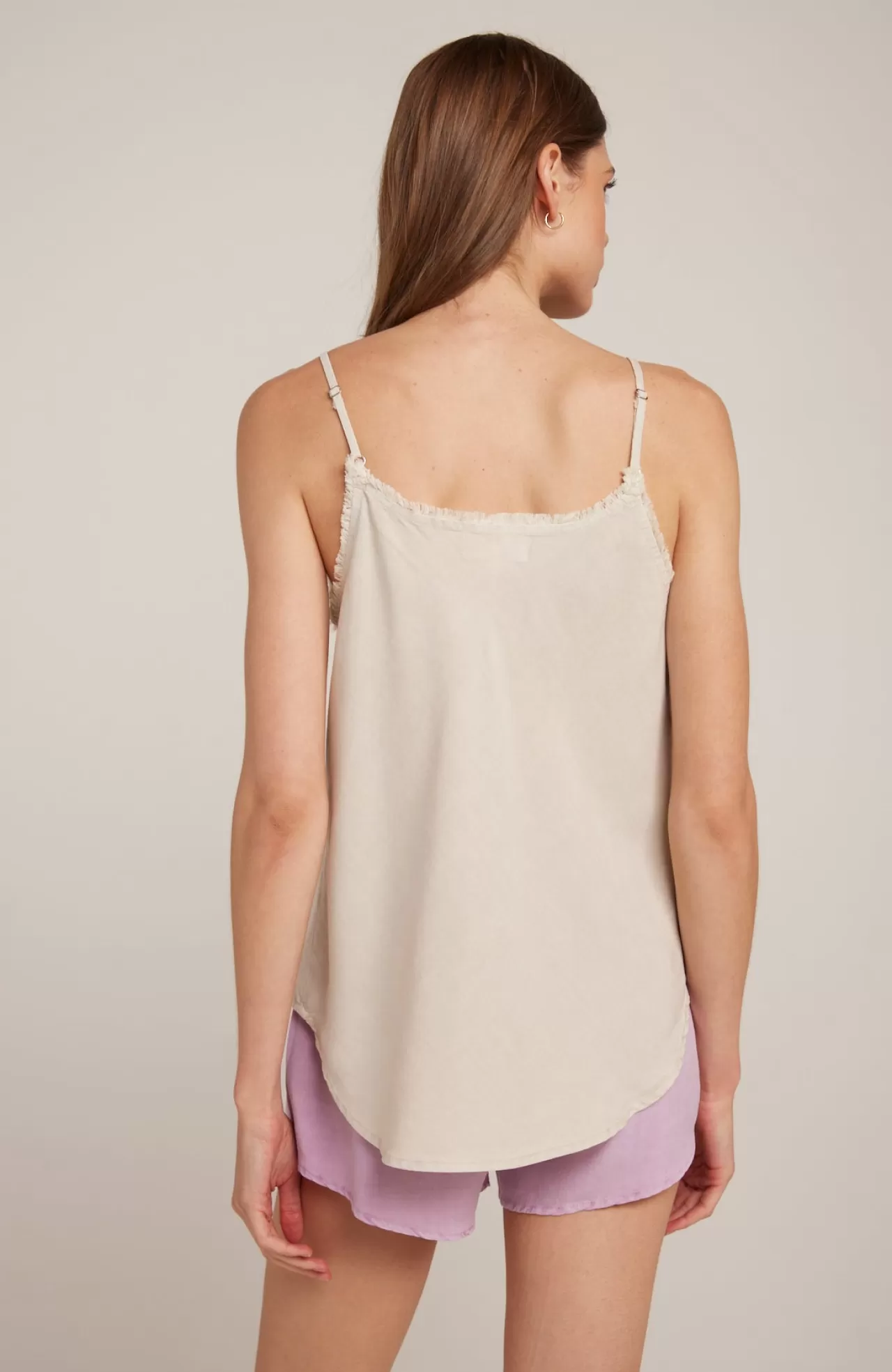 Bella Dahl Sleeveless^Frayed Tencel Cami - Soft Tan