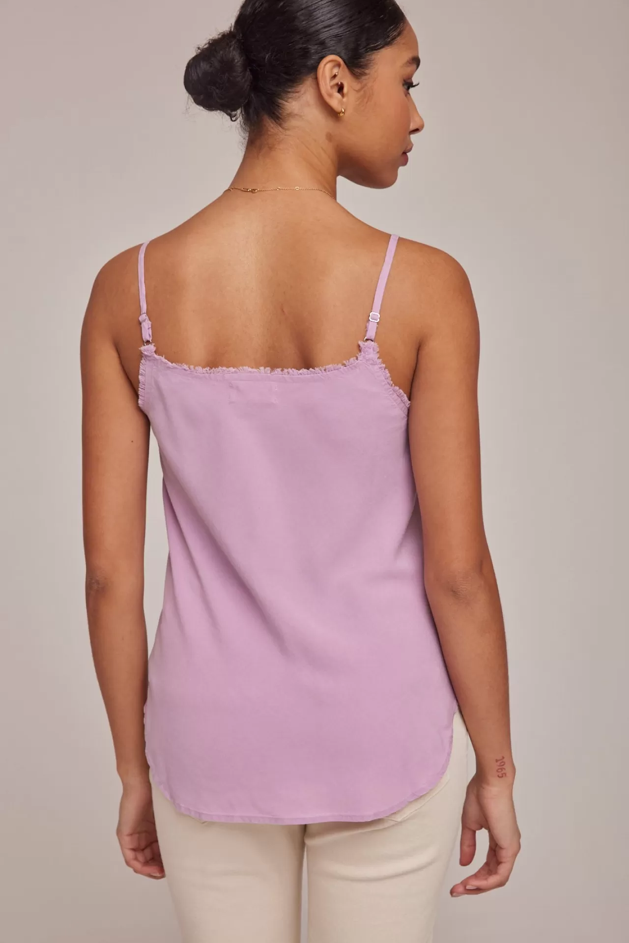 Bella Dahl Sleeveless^Frayed Tencel Cami - Orchid Blush