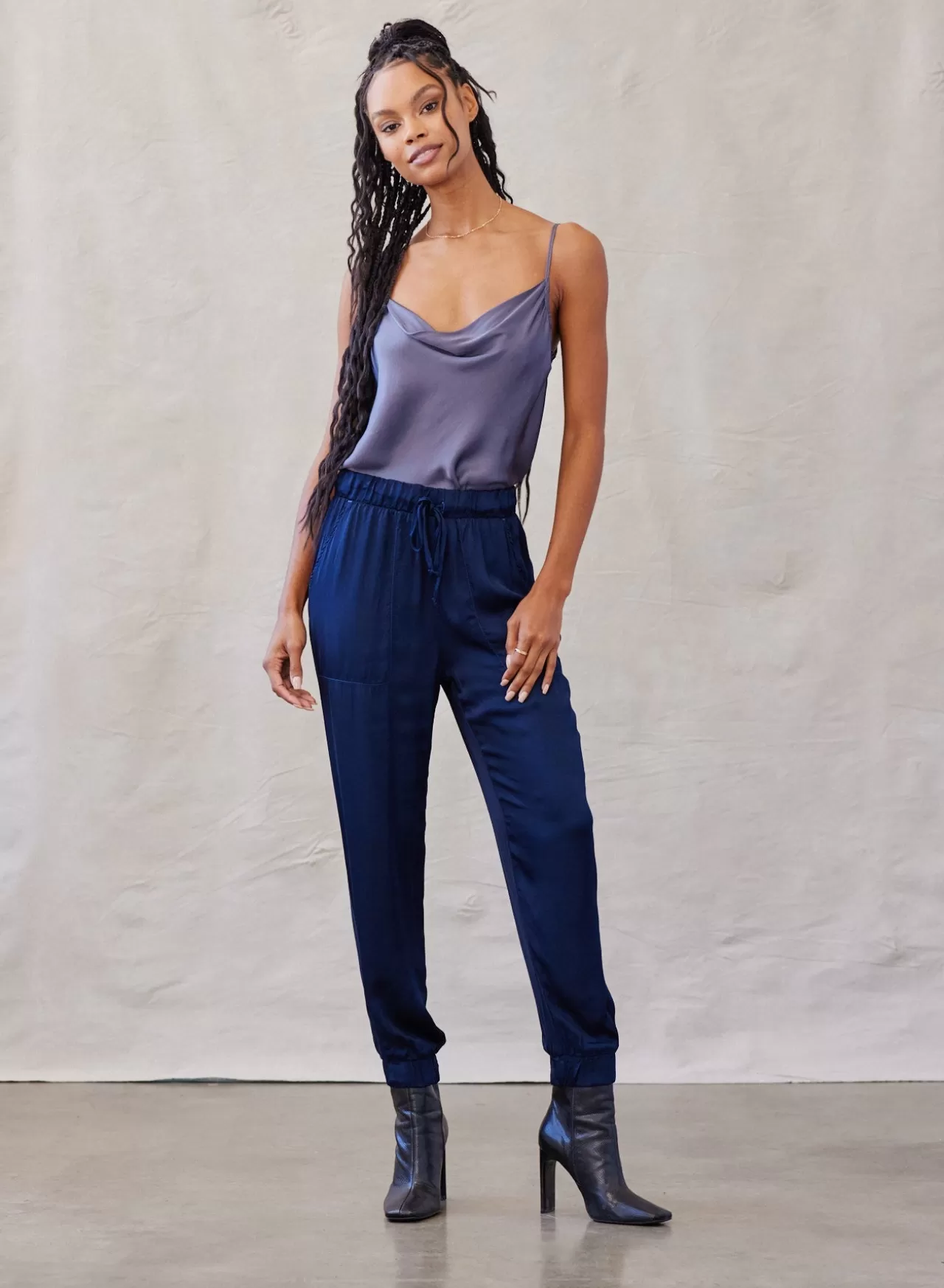 Bella Dahl Joggers^High Waist Silky Jogger - Dark Lake