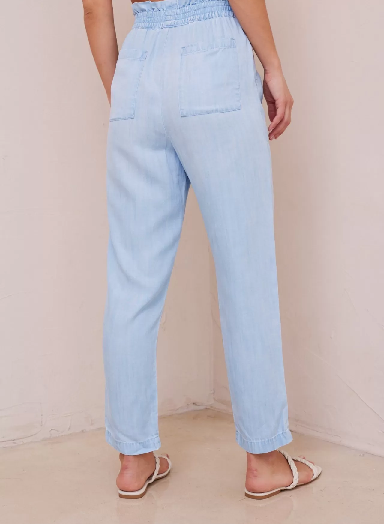 Bella Dahl Pants^High Waisted Seam Pants W/ Sash - Paradise Wash