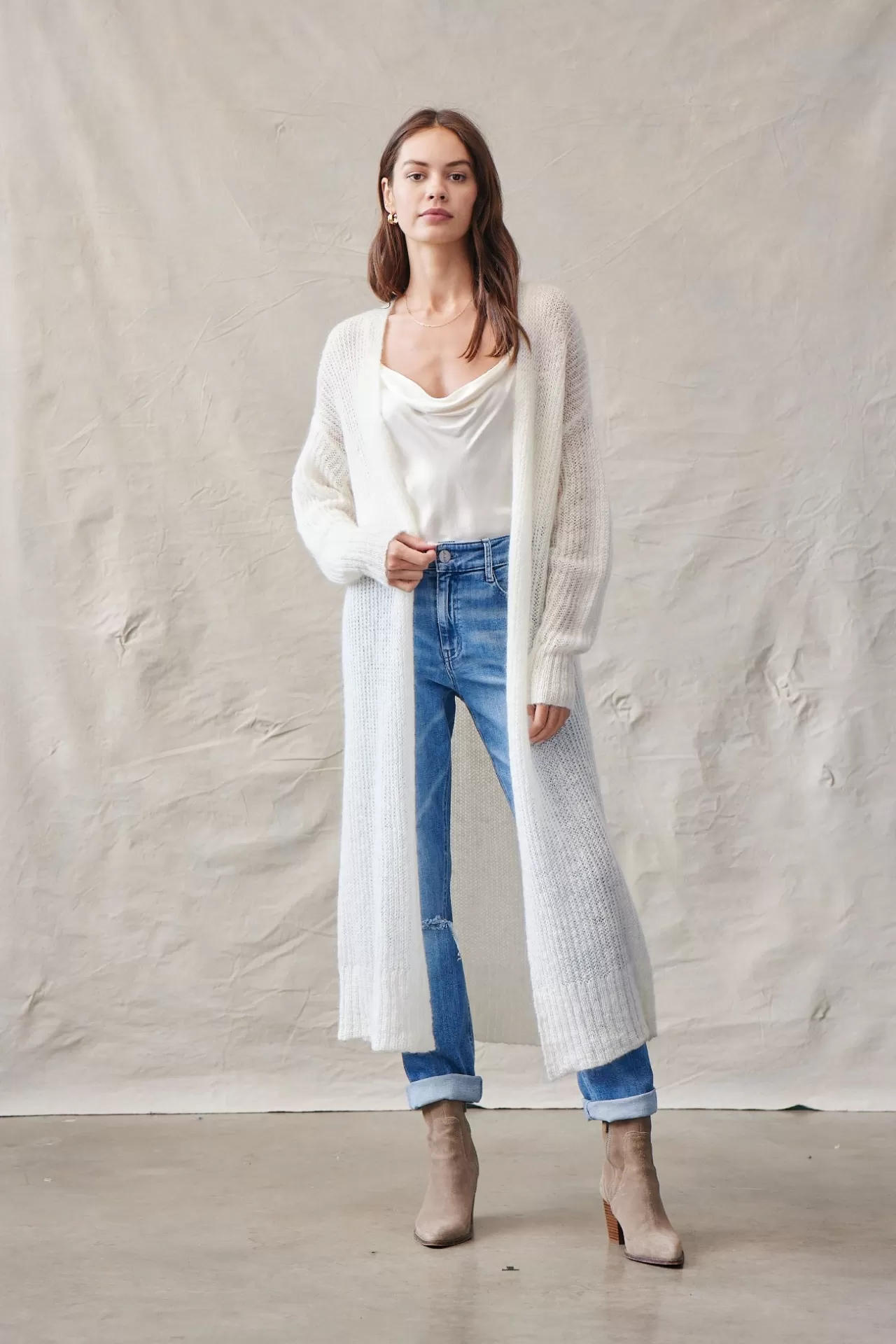 Bella Dahl Sweaters & Jackets^Long Cardigan - Winter White