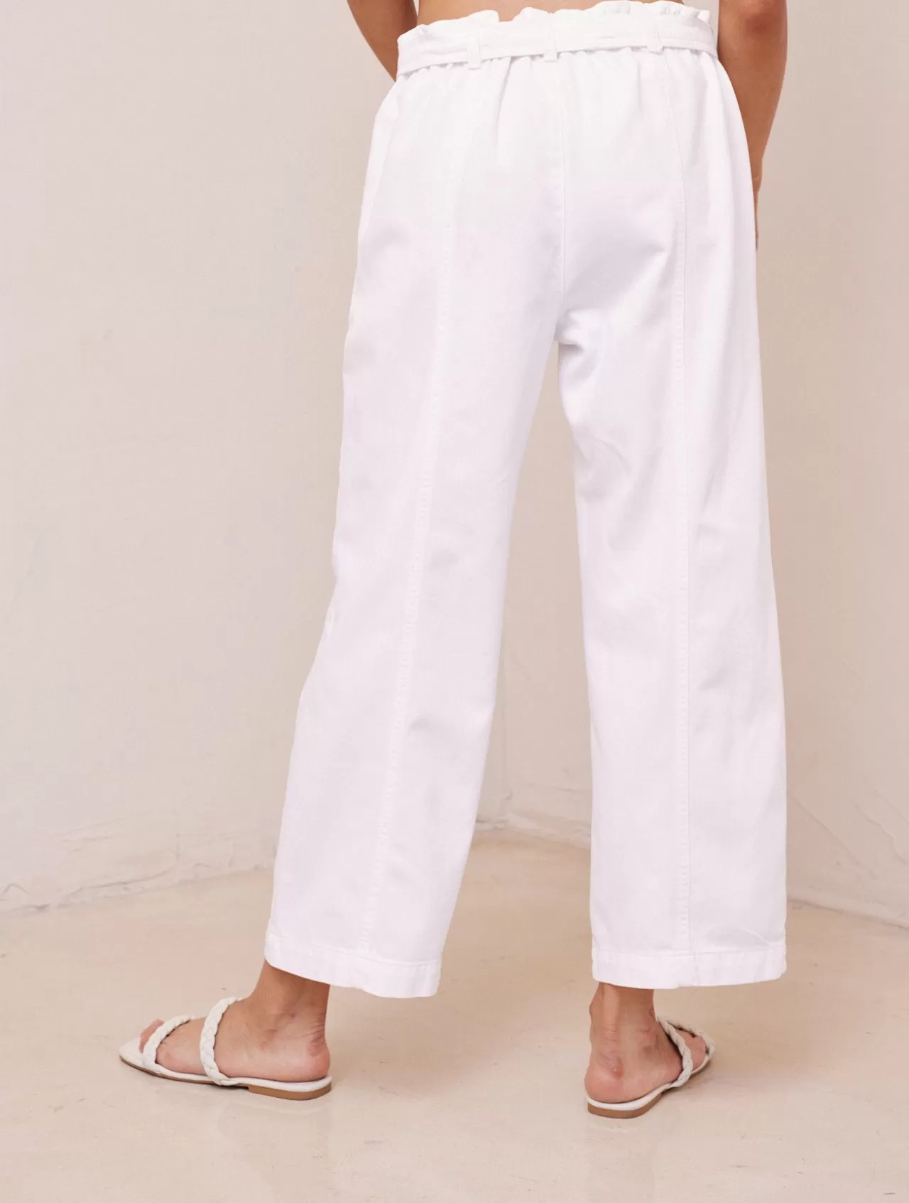 Bella Dahl Pants^Paige Wide Leg Seamed Crop Pants - White