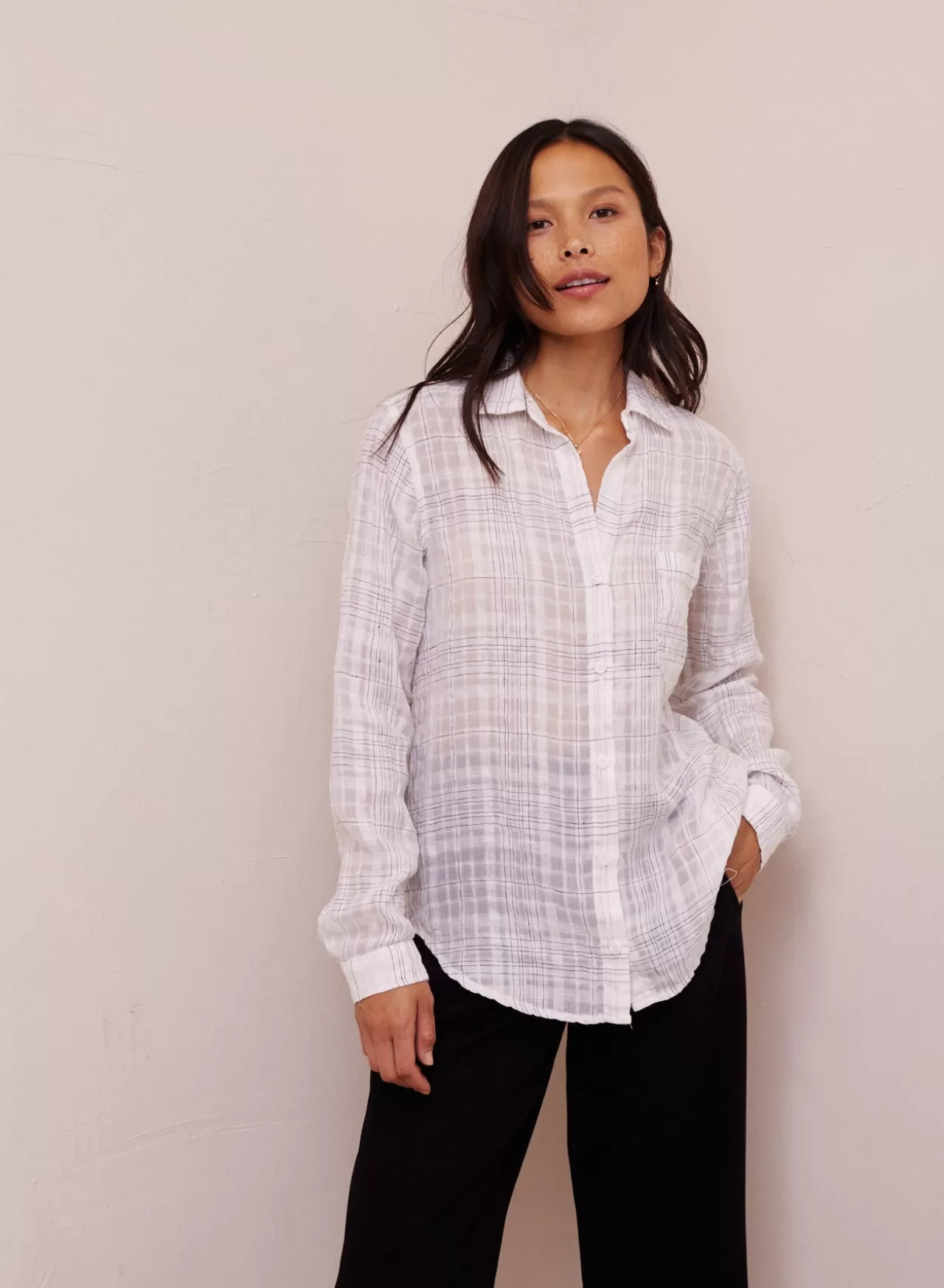 Bella Dahl Button Down^Pocket Button Down - Playa Sirena Plaid