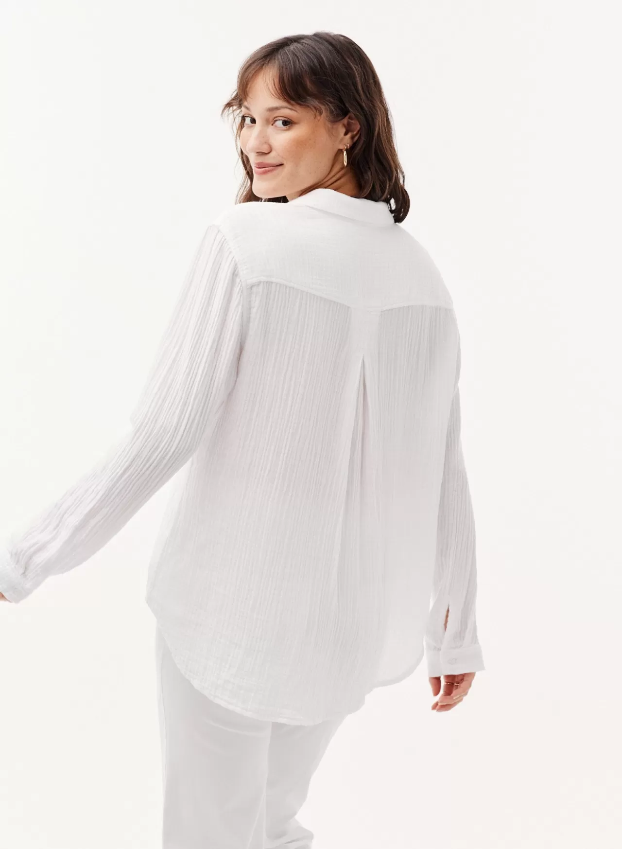 Bella Dahl Button Down^Pocket Button Down - White