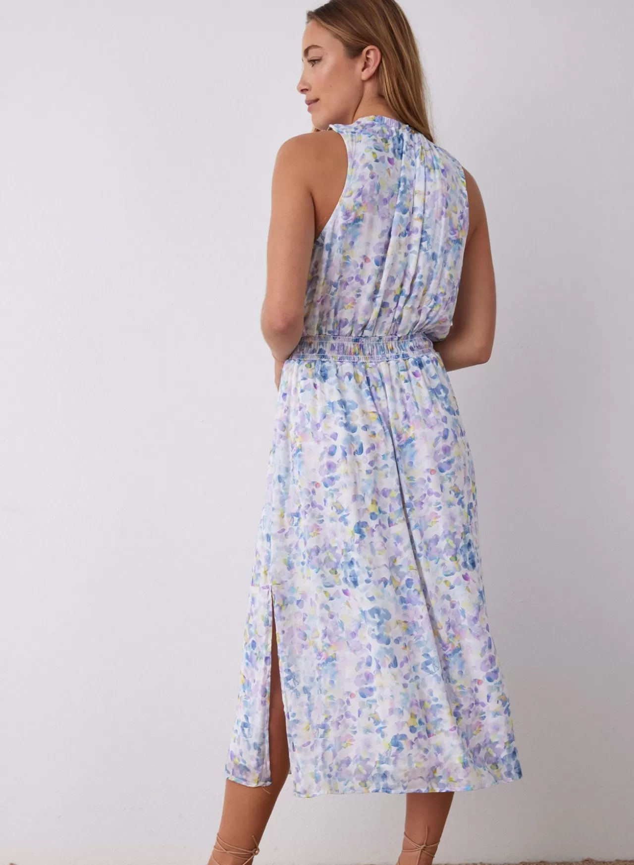 Bella Dahl Midi Dresses^Sleeveless Smocked Waist Midi Dress - Orchid Floral Print