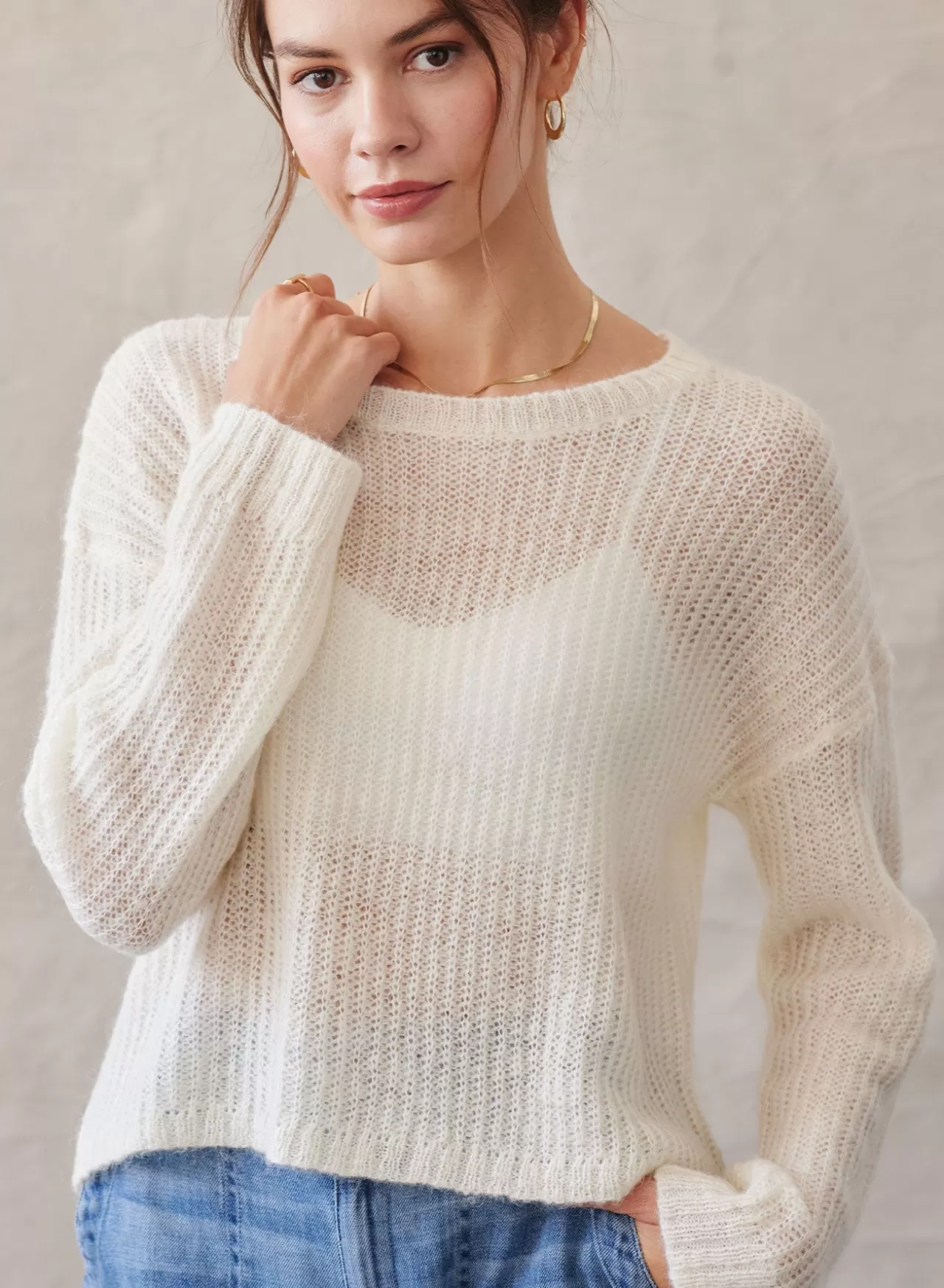 Bella Dahl Sweaters & Jackets^Slouchy Sweater - Winter White